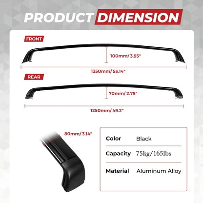Aluminum Roof Rack Crossbars — Tesla Model 3 (2021–2025 incl. Highland)