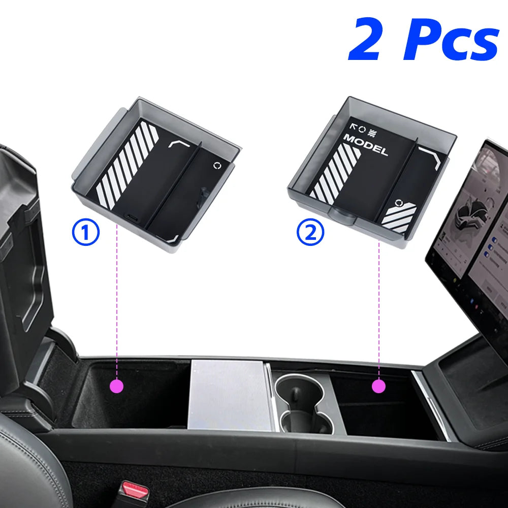 TESY Console & Armrest Storage Box — Tesla Model Y Juniper