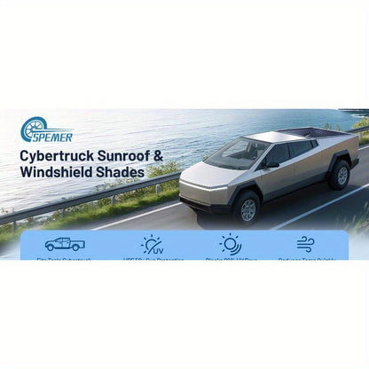 Cybertruck Windshield & Roof Umbrella Sunshade Set