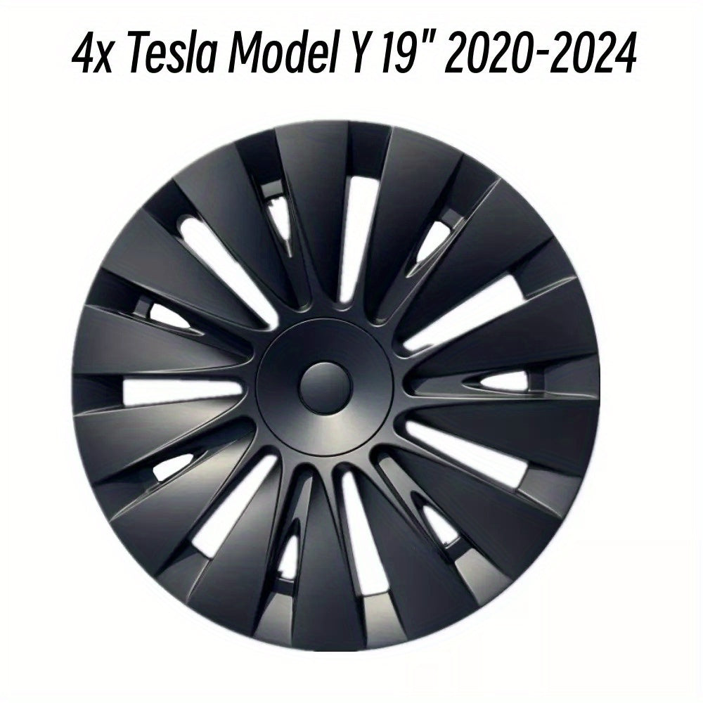 19" Induction-Style Wheel Covers — Tesla Model Y (2020–2024), Set of 4