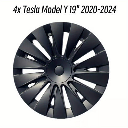 19" Induction-Style Wheel Covers — Tesla Model Y (2020–2024), Set of 4