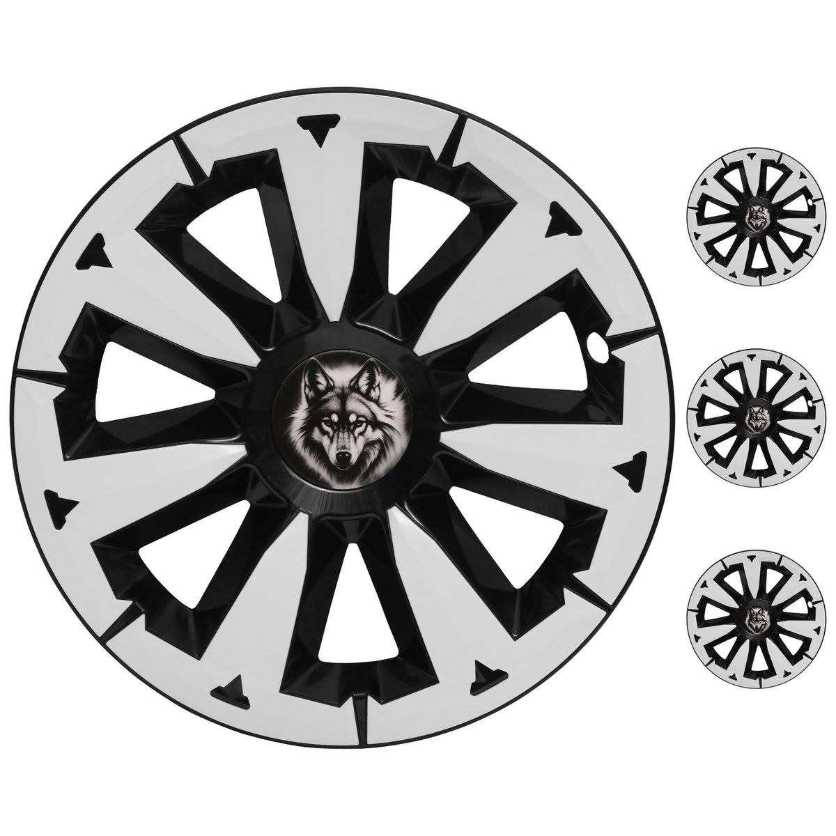 19" Blade-Style Wheel Covers — White, Tesla Model Y (2020–2024)