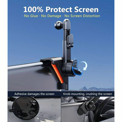 360° Screen-Clip Phone Mount — Tesla Model 3 / Y / X / Cybertruck