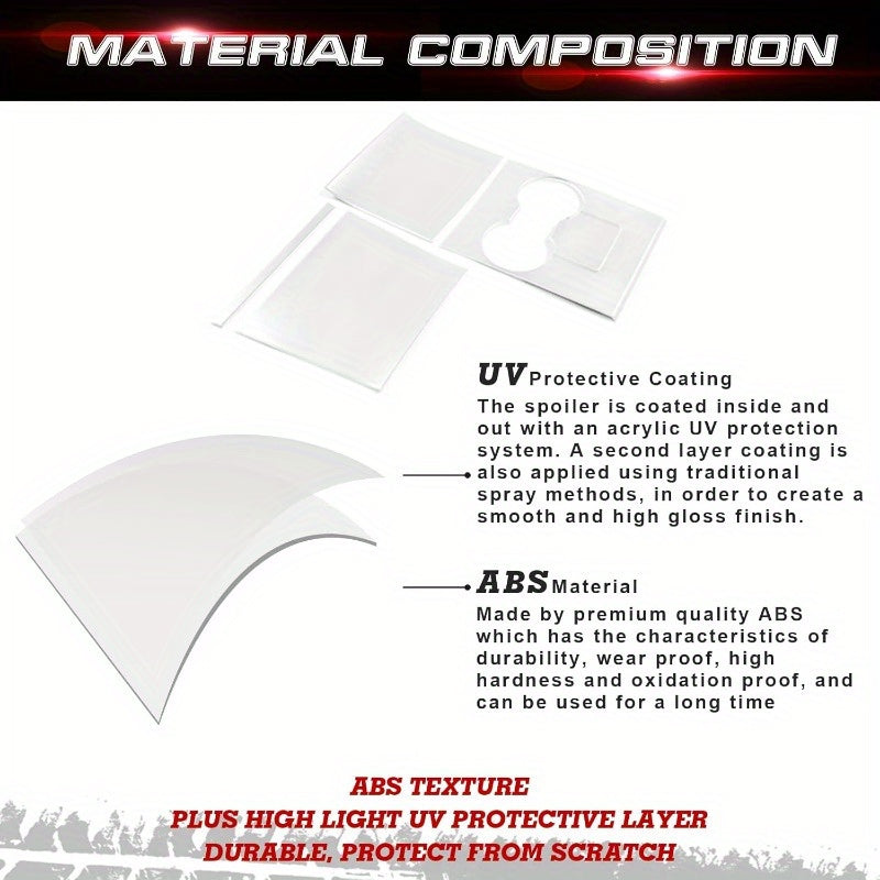 Center Console Wrap Kit — Piano White, Tesla Model 3 / Y (2017–2020)