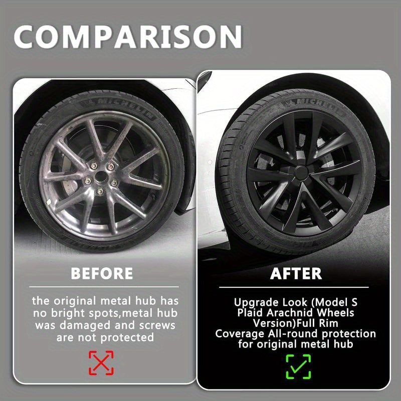 18" Arachnid-Style Aero Wheel Covers — Tesla Model 3 (2017–2023)