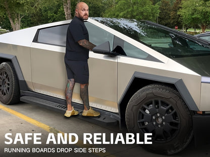 Cybertruck Running Boards — Heavy-Duty Steel Side Steps