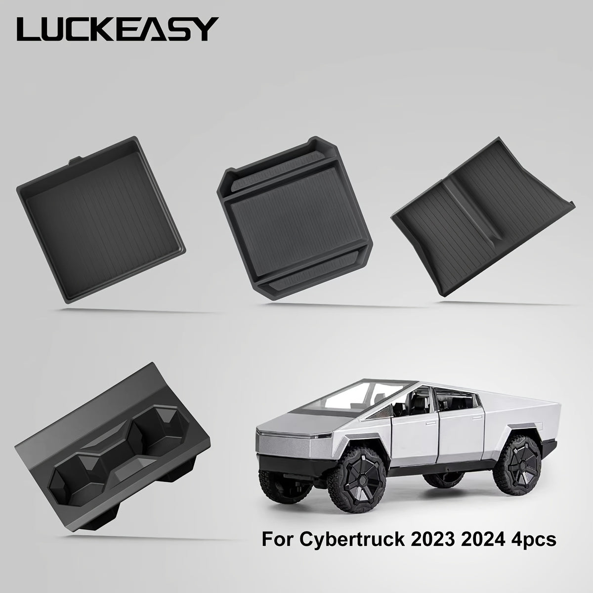 Cybertruck Silicone Console Organizer Set (4-Piece)