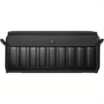 Collapsible Locking Trunk Organizer — Carbon-Fiber Look
