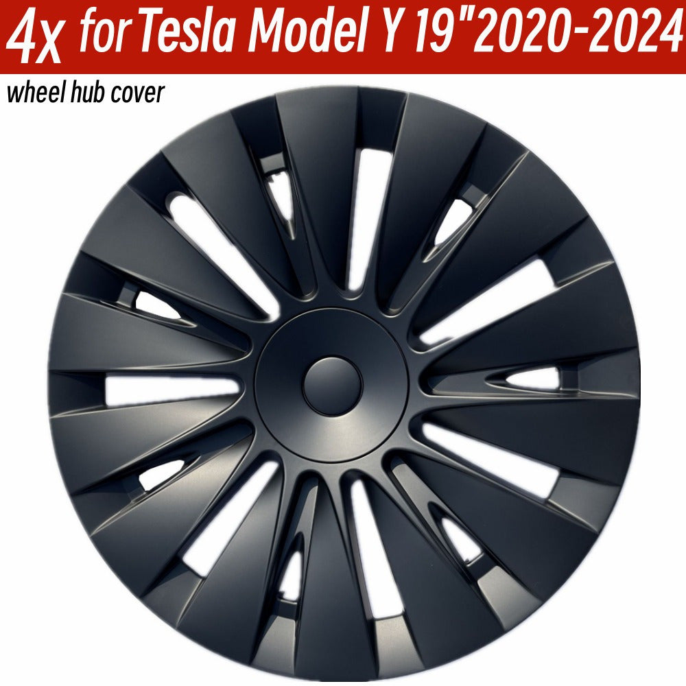 19" Induction-Style Wheel Covers — Tesla Model Y (2020–2024), Set of 4