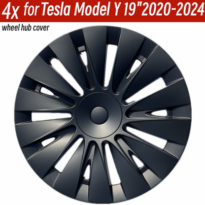 19" Induction-Style Wheel Covers — Tesla Model Y (2020–2024), Set of 4